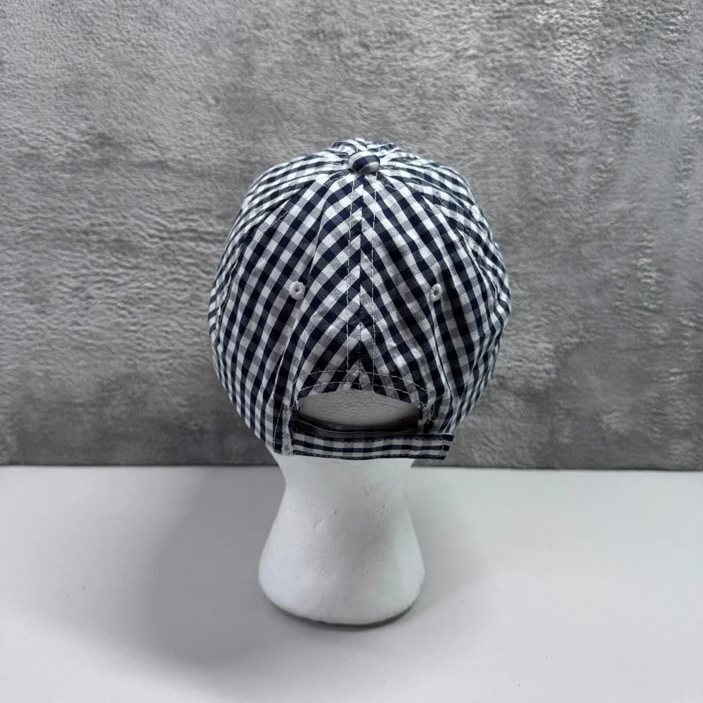 Alvin's Island Kids Sun Hat Naples Florida Black Plaid Adjustable Cotton Cap